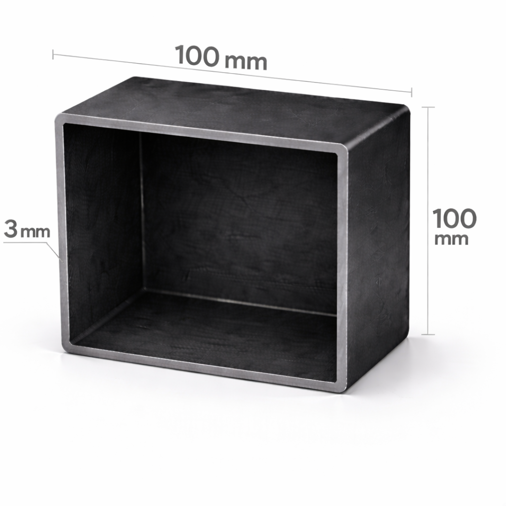 Țeavă rectangulară 100x100x3