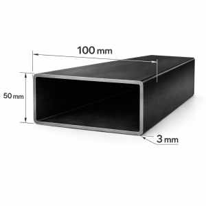 Țeavă rectangulară 100x50x3