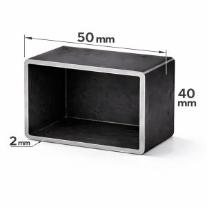 Țeavă rectangulară 50x40x2