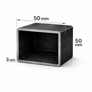 Țeavă rectangulară 50x50x3