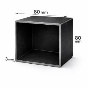 Țeavă rectangulară 80x80x3