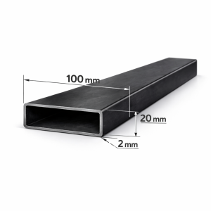 Teava rectangulara 100x20x2