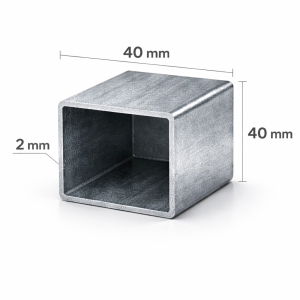 Țeavă rectangulară 40x40x2 Zincată
