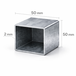 Țeavă rectangulară 50x50x2 Zincată
