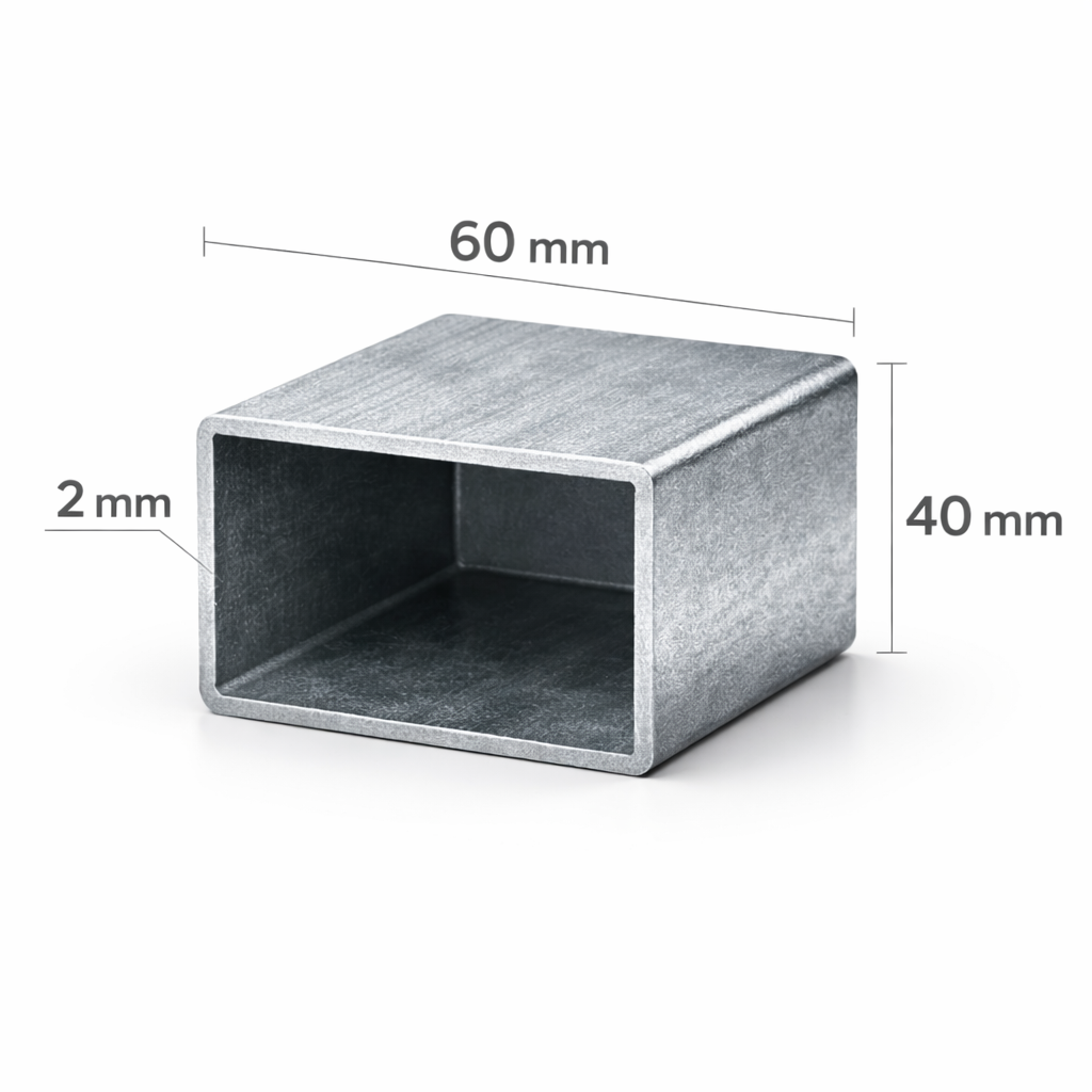 Țeavă rectangulară 60x40x2 Zincată