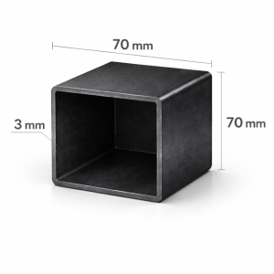 Țeavă rectangulară 70x70x3